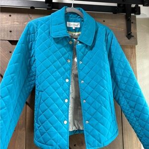 Calvin Klein Quilted Turquoise Jacket small